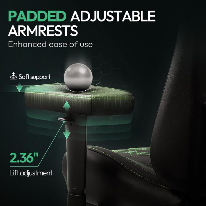 Ігровий крісло Dowinx з масажем та підігрівом, чорно-білий, для дому та офісу