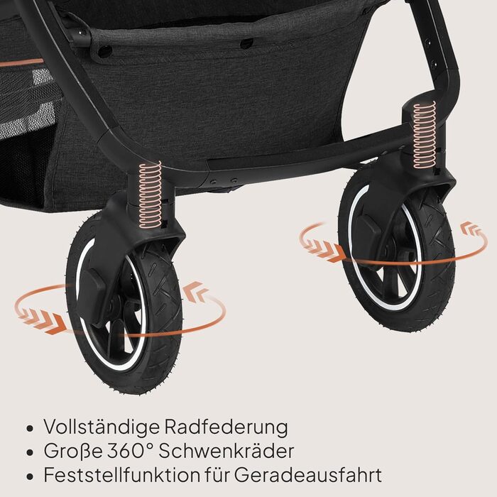 Комплект Lionelo Amber 3-в-1: коляска, ванночка для новонароджених, автокрісло i-Size, чорний