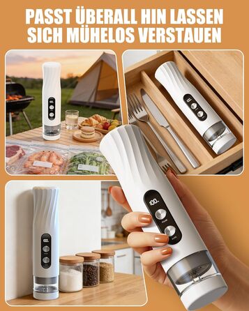 Вакууматор Babacom портативний з резервуаром для води, потужність 60кПа, автоматичний вакуумний пакувальник з пульс-функцією для делікатних продуктів, 20 багаторазових пакетів у комплекті