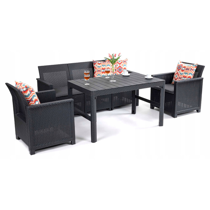 Комплект садових меблів Keter з пластику, сірий, 4 предмети