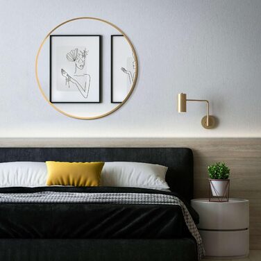 Дзеркало настінне овальне HOKO Design 45x75 см з металевим матовим каркасом. Можлива вертикальна та горизонтальна установка. Підходить для ванної, коридору, спальні та вітальні.