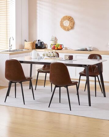 Стільці для їдальні Lestarain з підлокітниками, для кухні, вітальні, їдальні, м'які, з оксамитовим покриттям, металеві, ергономічний дизайн, темно-зелений