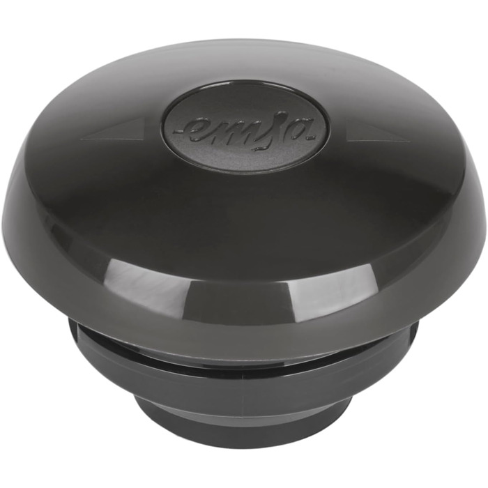 Термос Emsa Samba 1,5 л з Quick Press, 12 год тепло, 24 год холод, прозорий чорний