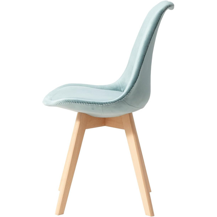 Набір обідніх стільців 6 шт., масивні дерев'яні ніжки, знімні подушки, кухонні стільці, сучасний дизайн. (6 стільців, 8 стільців, гусячий пух, зелений)