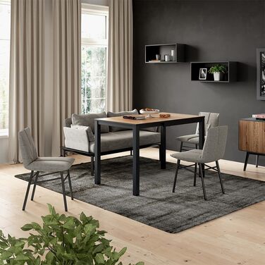 Розсувний обідній стіл Vicco Esstisch Granny, 120 x 70 см (дуб/антрацит), 80-120 x 76 x 70 см