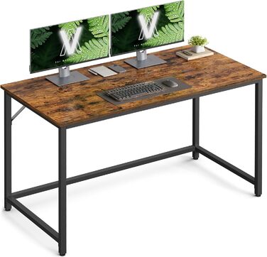 Стол VASAGLE для робочого кабінету, спальні, вітальні: 120 x 60 см, вінтажний коричневий + чорний, LWD039B01V1