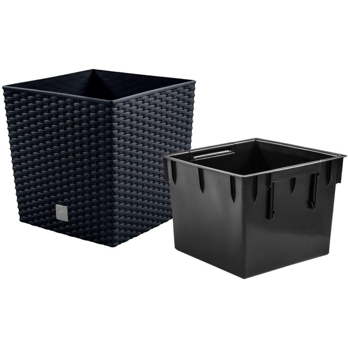 Пластиковий горщик для рослин 32 літри, 32 x 32 x 32,5 см, колір антрацит