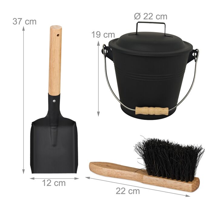 Відро для сміття Relaxdays з мітлою та совкою