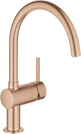 Змішувач для раковини Grohe Minta одноважільний, DN 15, 32917, C-подібний вилив Колір теплий захід сонця з щіткою