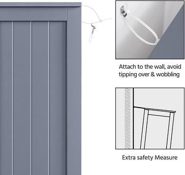 Шафа для ванної кімнати Yaheetech з 4 шухлядами та 2 дверцятами, підлогова шафа-комод для ванної, вітальні, коридору, кухні, білий, 81 x 30 x 83 см