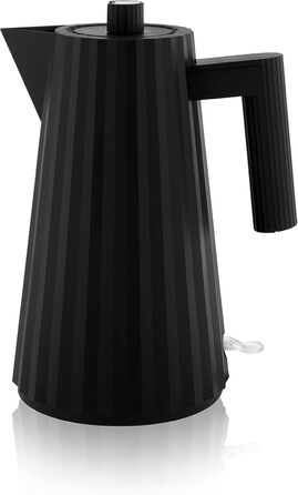 Електричний чайник Alessi Plissé MDL06 B, 1.7л, термопластик, чорний, 2400W, з європейським штекером