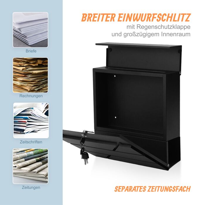 Скрінька для листів Relaxdays з відсіком для газет