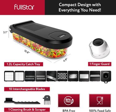 Многофункціональний овочевий слайсер-терка 10-в-1: слайсер для овочів, тертка для сиру, набір для нарізки соломкою, нарізчик для огірків, цибулі, картоплі та фруктів (білий)