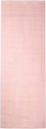Килим міський кошлатий килим бігун мікрополіестер з високим ворсом однотонний рожевий вітальня спальня, розмір 80 х 300 см доступний у прямокутному та круглому рожевому кольорі 80 смх300 см