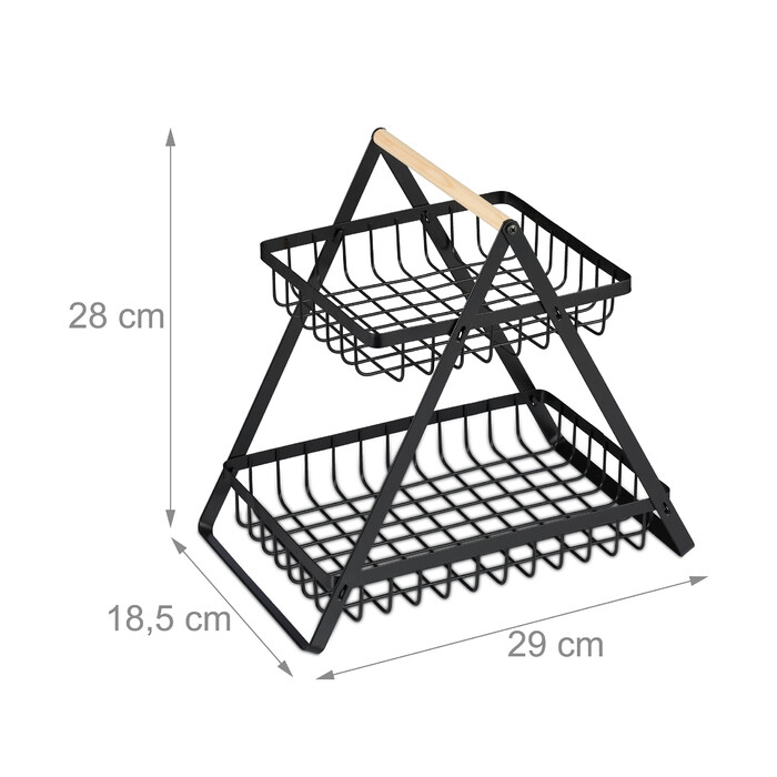 Фруктовий кошик Relaxdays Etagère 2-х рівневий