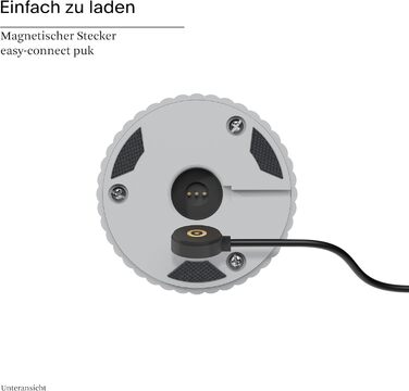 LED лампа SIGOR Nuflair на акумуляторі з вазою для квітів, IP54, 24 см, 12 годин роботи, сірий колір