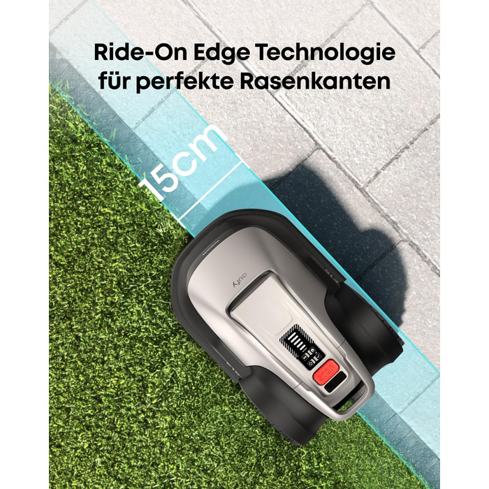 Робот-газонокосарка eufy E15 без дроту, до 800 м², TrueVision, навігація, уникнення перешкод, керування через додаток