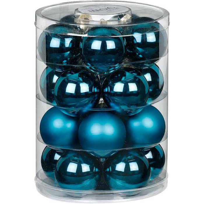 Чарівні різдвяні кулі зі скла 6 см, 20 шт. ялинкові кулі, Колір (темно-синій (Синій ))