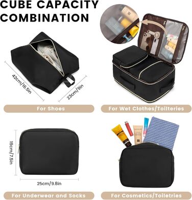 LOVEVOOK Рюкзак для ручної поклажі 40L, жіночий, для подорожей, великий, сумка-валіза, рюкзак для ноутбука 17.3