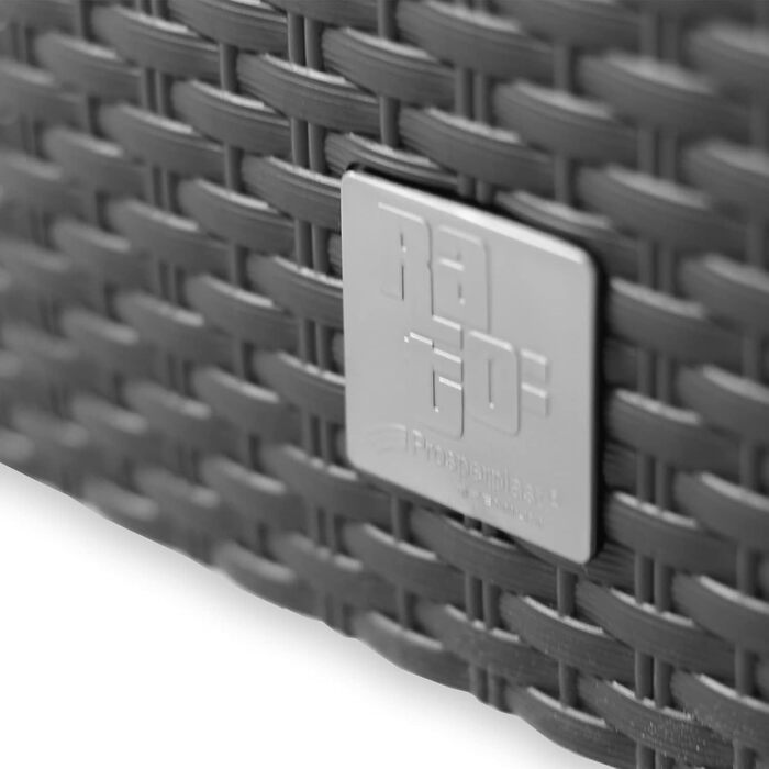 Пластиковий горщик Prosperplast з ротангу, 26.5 x 26.5 x 50 см, антрацит, для дому та саду