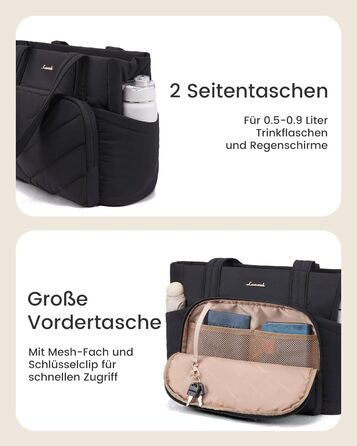 LOVEVOOK Сумка-шопер для жінок, велика, легка, торбинка-шопер, 15.6