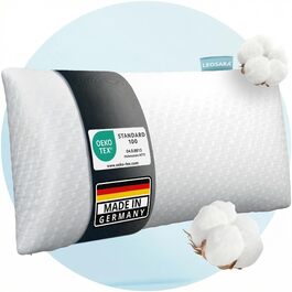 Ортопедична подушка для шиї 40x80 – подушка для шиї – подушка з піною з пам'яті для всіх типів сну (на спині, на животі, на боці) подушка з віскоеластичної піни (висота 13 см) – для наволочок 40x80 см