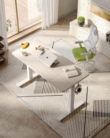 Регульований стіл BEXEVUE 120x60 см, електричний, з пам'яттю, для комп'ютера, білий