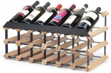 Стильна вітрина для вина RAXI™ Premium на 18 пляшок (дуб, 2 плятки)