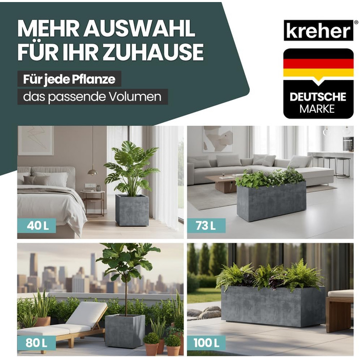 Крехер XL Квітник Міленіум: набір кольорів та розмірів. Натуральний вигляд каменю, міцний пластик. Ідеальний для розділення простору (прямокутний)