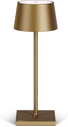 LED настільна лампа Stilosa 3 XL - диммування, акумулятор, IP54, для дому та вулиці, тепле світло, USB-C, темне золото (38 см)