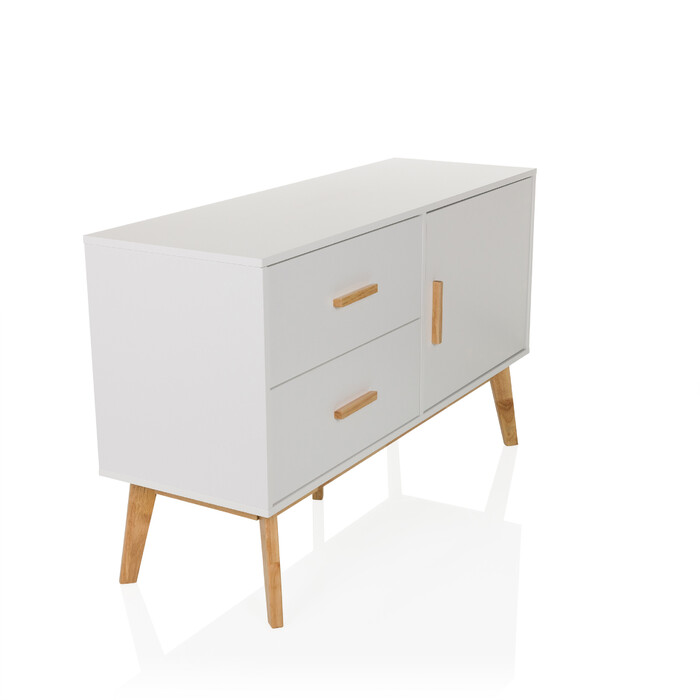 Сервант / комод TAROLO 120 x40x72 см 2 шухляди 1 двері білий hjh LIVING