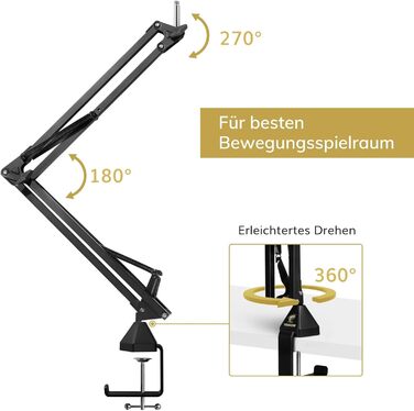 Стойка для мікрофона TONOR з кріпленням 