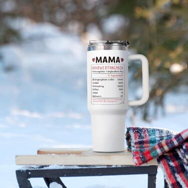 Термокружка 40oz з кришкою та трубочкою - подарунок мамі на день народження, на Різдво, від дочки/сина