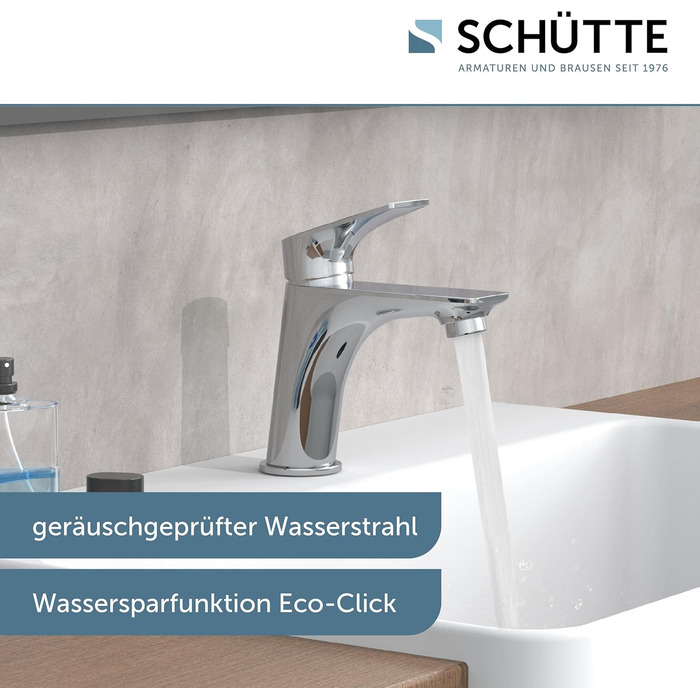 Змішувач для ванної кімнати Schütte Boston, хром, одноlever, з набором для зливу, для умивальника | Schütte