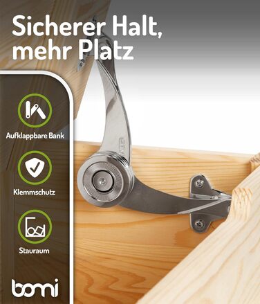 Дитячий меблевий набір Bomi Anna: стіл, 2 стільці та лавка-сховище | Меблі для дитячої кімнати з FSC сертифікованого дерева | Білий (натуральний)