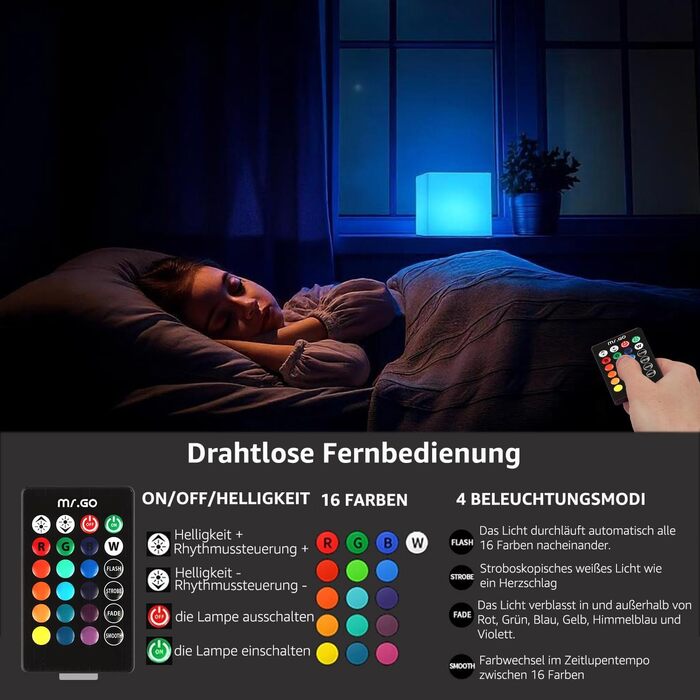 Світлодіодний куб-пуф Mr.Go 12