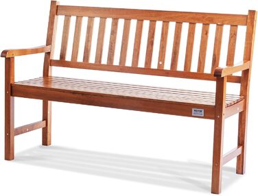 Металева лавка VEVOR для саду, тераси, парку – міцна, на 3 особи, з підлокітниками та спинкою, 127 см, вінтажний дизайн