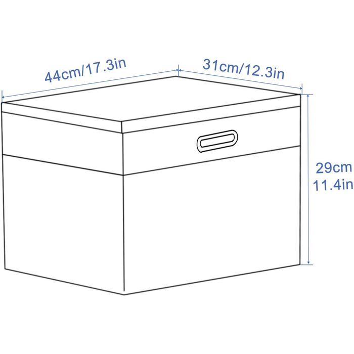 Ящик для зберігання Febzoce з 3 предметів з кришкою великий складаний тканинний ящик для зберігання кошик кошик органайзер для сміття великий, 39x27x25 см (натуральний сірий / білий, дуже великий-3 шт.)
