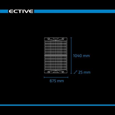 Сонячна панель ECTIVE MSP 100 SunDock - 100 Вт, 2xUSB, мобільний, портативний, складний, ефективний, монокристалічна сонячна панель - сонячна панель, зовнішній сонячний зарядний пристрій, сонячна система для фургона, автофургону, кемпінгу, каравану