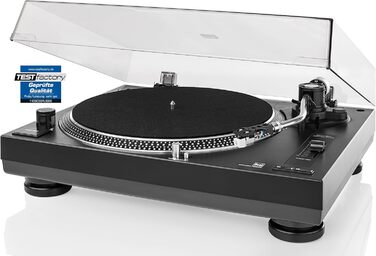 DJ-програвач Dual DTJ 301.1 USB, 33/45 об/хв, пітч-контроль, магнітна голівка, підсвітка голки, чорний