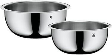 Набір кухонних мисок WMF Function Bowls, 2 шт., діаметр 22 та 24 см, Cromargan нержавіюча сталь, багатофункціональні (для замішування, салатів, подачі), складаються