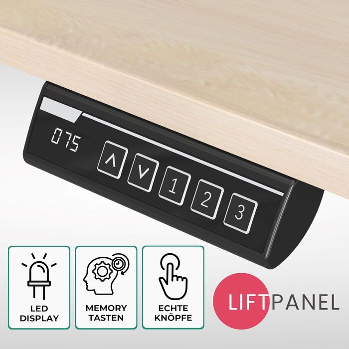 Електричний регульований стіл Albatros UP30, срібний | Металеве підстав'я, ніжки, опори для столу | Підходить для робочих місць середньої ширини