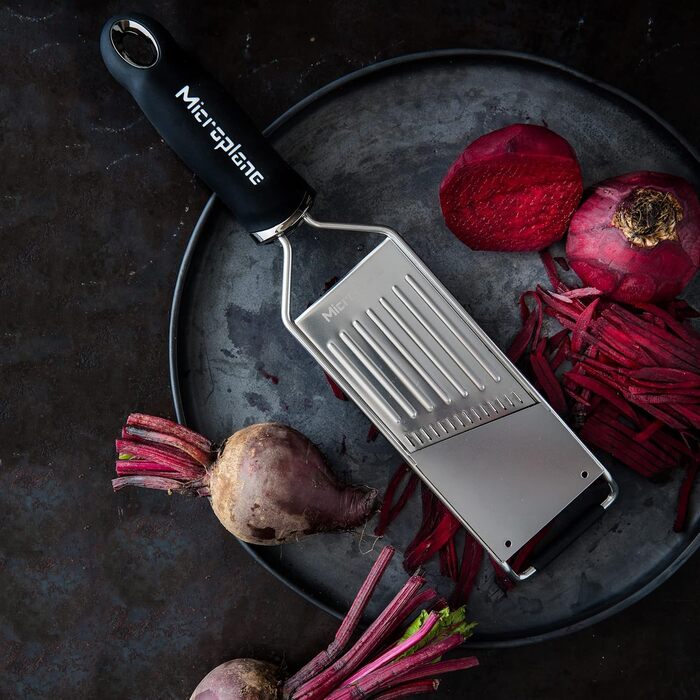 Мікроплан Профі Джулієн - овочевий тертак для картоплі, яблук, моркви, цукіні та червоного капусти (чорний, з нержавіючої сталі)