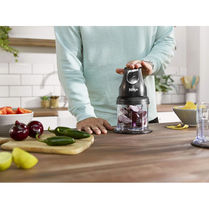 Електричний подрібнювач Ninja Express Chop Mini NJ1002EUBK – подрібнювач зелені та овочів, чорний