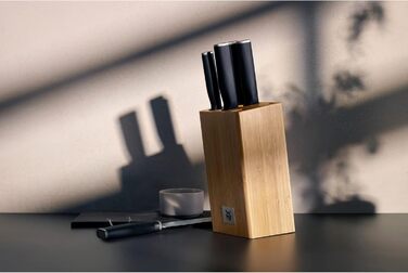 Набір ножів WMF Kineo з підставкою (6 предметів), Made in Germany, бамбукова підставка, нержавіюча сталь