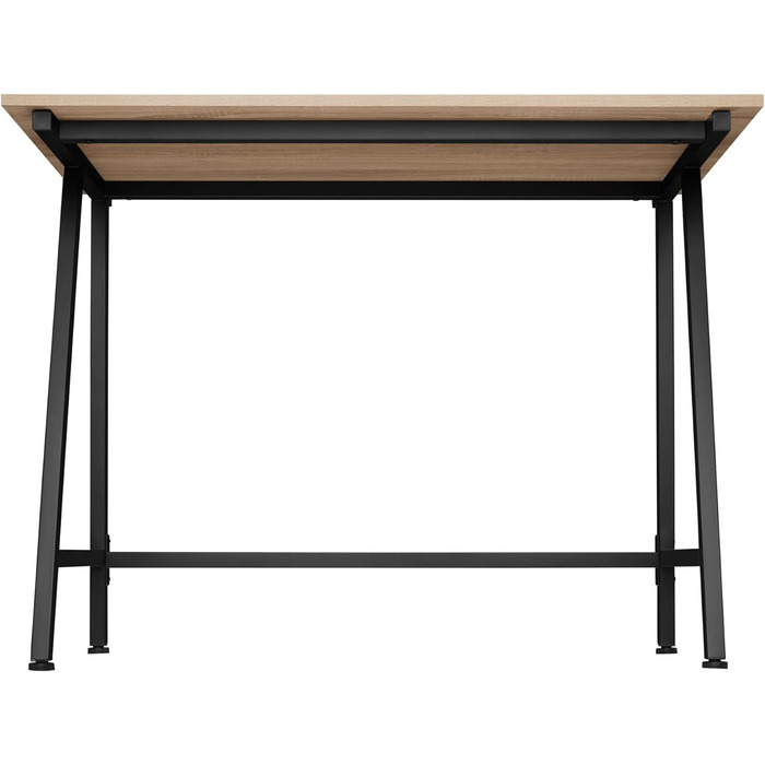 Письмовий стіл Tectake в промисловому дизайні, 100 х 50 х 77 см, невеликий комп'ютерний стіл з дерева метал, офісний стіл для вітальні та кабінету, чорний металевий каркас (світле індустріальне дерево, дуб сонома)