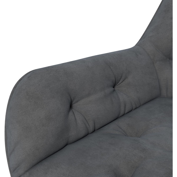 Крісло Vinsetto для офісу та дому: регульоване, поворотне, з оксамитовою оббивкою, до 120 кг, сірий колір