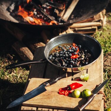 Німецька сковорода NYORD з нержавіючої сталі - антипригарна, з керамічним покриттям, для індукції, газу та кераміки, з кришкою, 24 см