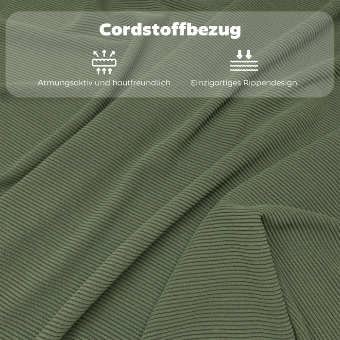 Набір з 4-х м'яких розкладних стільців, складні стільці з велюровою оббивкою, спинка, металевий каркас, зелені