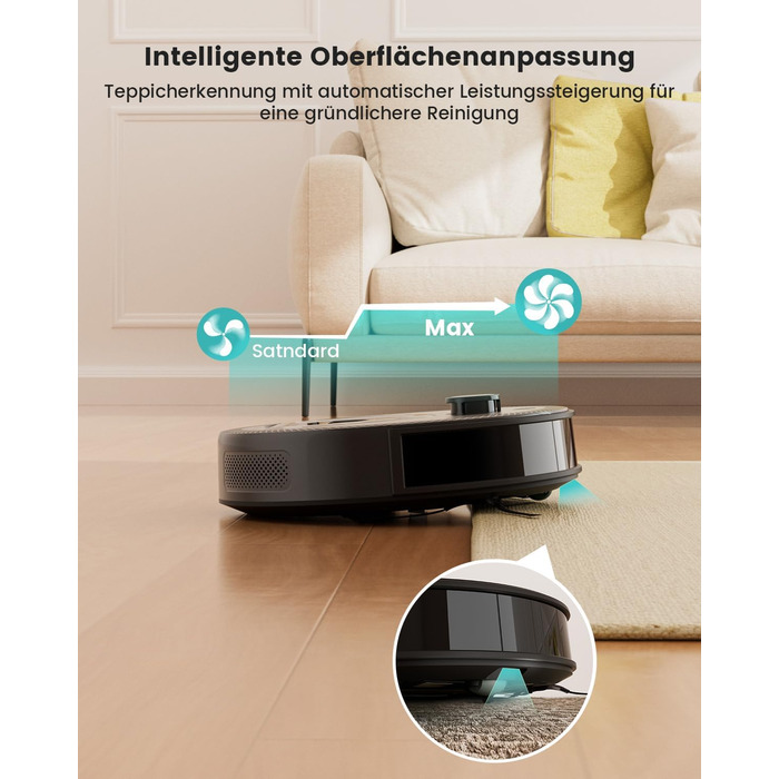 Робот-пилосос LEFANT M330 Pro з функцією миття, 5000Pa, лазерна навігація, уникнення перешкод PSD, керування через додаток та голосове керування